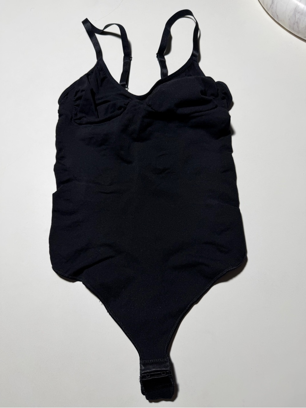 Seamless Tummy Control Thong Shape-wear Women’s Bodysuit in Black - Size L/XL
